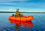 Фотография "ФИШКА ЛАЙТ" - рыболовная транцевая моторно-гребная лодка из ТПУ с надувным дном НДНД из ТПУ 840D ТПУ 420D ТПУ 210D ТаймТриал