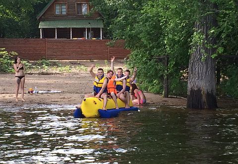 Буксируемый аттракцион надувной водный, зимний аттракцион Банан для катания по воде