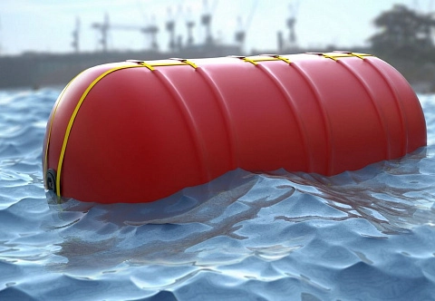 Понтон надувной цилиндрический для водолазов, подъема из воды грузов