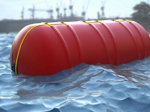 Понтон надувной цилиндрический для водолазов, подъема из воды грузов