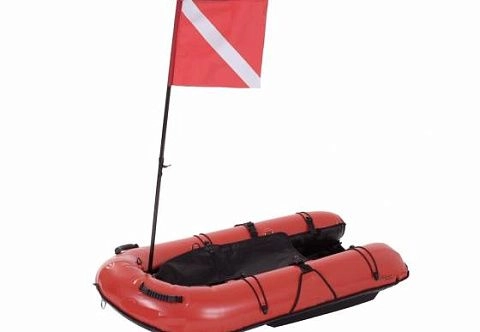 Надувной плотик буй для подводной охоты. Легкий плот из TPU