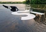 Фотография Надувная доска SUP BOARD (сапборд) NINJA 11" (335*82*15 см) с веслом из ткань AIRDECK (DROP STITCH) ТаймТриал