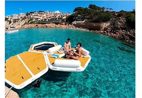 Надувная плавучая платформа Шестиугольной формы для отдыха