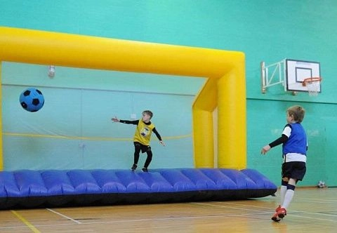 Надувные футбольные ворота с батутом для детей, взрослых