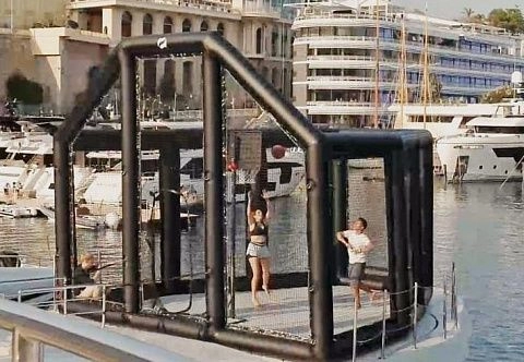 Надувное ограждение для баскетбольной, волейбольной площадки