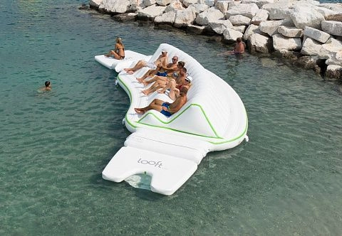 Надувной двусторонний диван для отдыха на воде