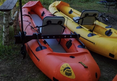 Боковой выносной транец для надувных байдарок и каяков