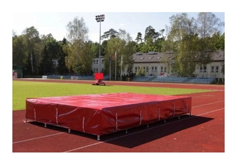 Укрывной чехол (покрытие) для прыжковой ямы с песком и песколовок (защитное покрывало)