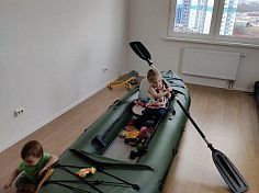 Фотография "ФИШКАЯК" - надувная рыболовная одноместная байдарка для рыбалки из ПВХ ТаймТриал