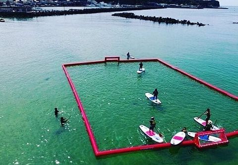 Надувное поле с воротами для SUP polo Надувное поле с воротами для SUP polo