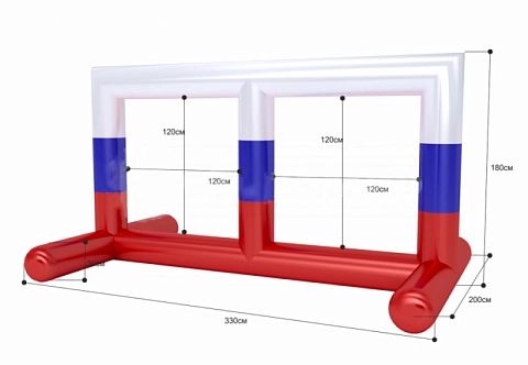 Прямоугольные ворота с окнами 