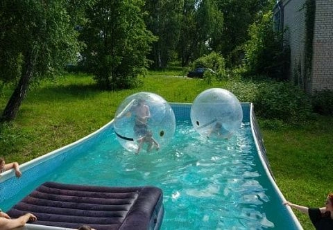 «АКВАЗОРБ» - аттракцион водный шар прозрачный надувной из прочной ТПУ 0.7 мм