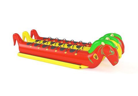 &quot;ТРОЙКА-ТРИО&quot; - надувной зимний, водный буксируемый аттракцион тройной банан