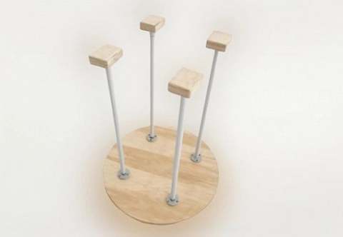 Цирковая трость четырехгранная для стойки и упражнений на руках