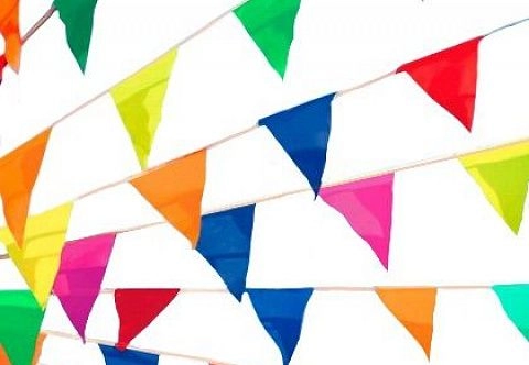 Гирлянды из треугольных флажков ПВХ
