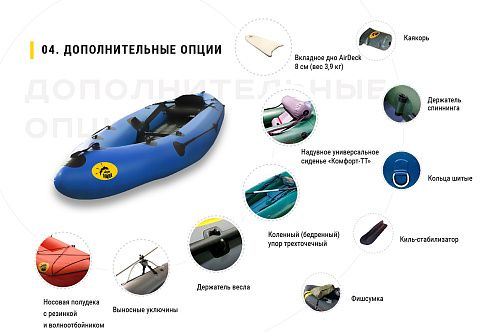 "ВАРВАР-ГИГАНТ 380" - двухместный надувной каяк (байдарка) из ПВХ с надувным дном с самоотливом "ВАРВАР-ГИГАНТ 380" - двухместный надувной каяк (байдарка) из ПВХ с надувным дном с самоотливом