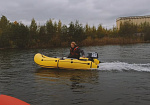 Фотография "ПУШКА-330 ЛАЙТ" - рыболовная моторно-гребная лодка из ТПУ с надувным дном НДНД и транцем под мотор из ТПУ 210D ТПУ 420D ТПУ 840D ТаймТриал