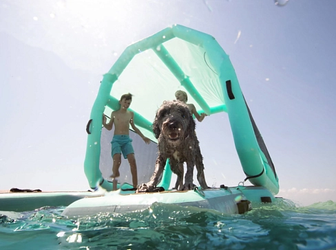 Надувной мобильный защитный тент для отдыха, купания и развлечений на воде, море