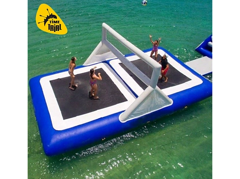 Надувная водная батутная волейбольная площадка