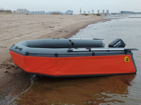 &quot;ГРОМ-335&quot; - моторная лодка ПВХ с ультра-широким кокпитом с надувным дном НДНД