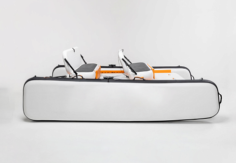 "ТРИБУЛУС" - надувной прогулочный катамаран с дном высокого давления с транцем под мотор