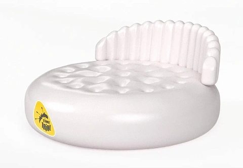 Надувное круглое бескаркасное кресло из ПВХ