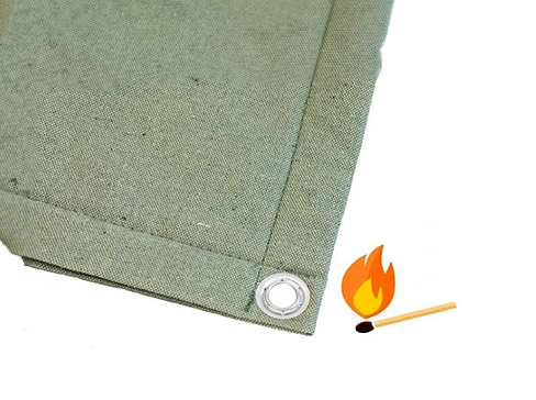 Штора брезентовая с люверсами гаражная