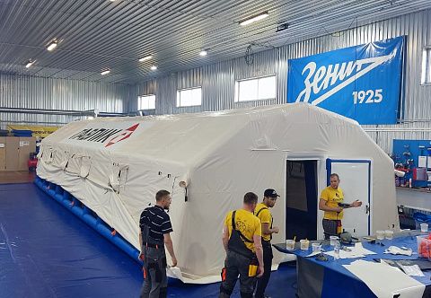 &quot;ПКП ТТ-180&quot; - надувная пневмокаркасная палатка 6 м на 30 м