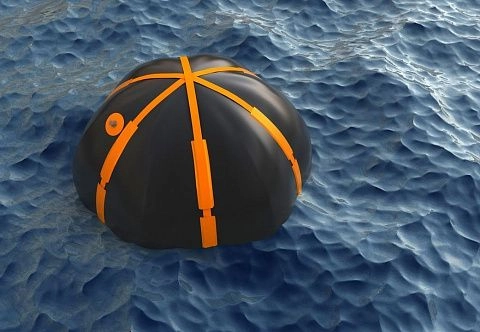 Понтон надувной парашютного типа для водолазов, подъема из воды грузов