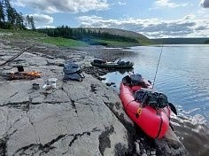 Фотография "ЧЕХОНЬ" - одноместный рыболовный надувной пакрафт-каяк из ТПУ из ткань ТПУ (TPU) 210D ТаймТриал