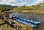 Фотография "К-600" - надувной туристический сплавной катамаран для сплава из ПВХ (PVC) ТаймТриал