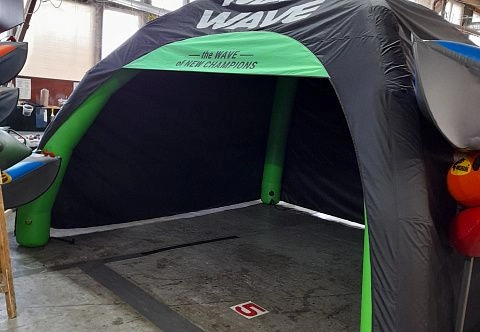 Шатер четырехопорный тентовый с герметичным пневмкаркасом и с вшитыми или со съёмными стенками