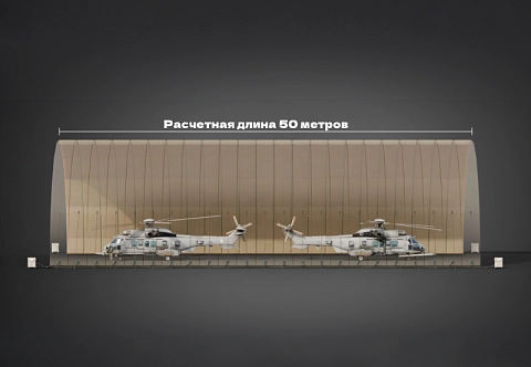 Надувной мобильный ангар для специальных и военных задач быстровозводимый