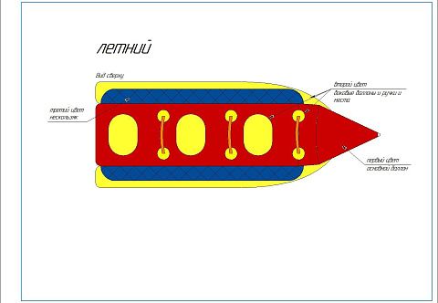 &quot;ДРАКОН-ДАБЛ&quot; - надувные зимние, водные сани дубль-банан для катания за снегоходом или квадроциклом
