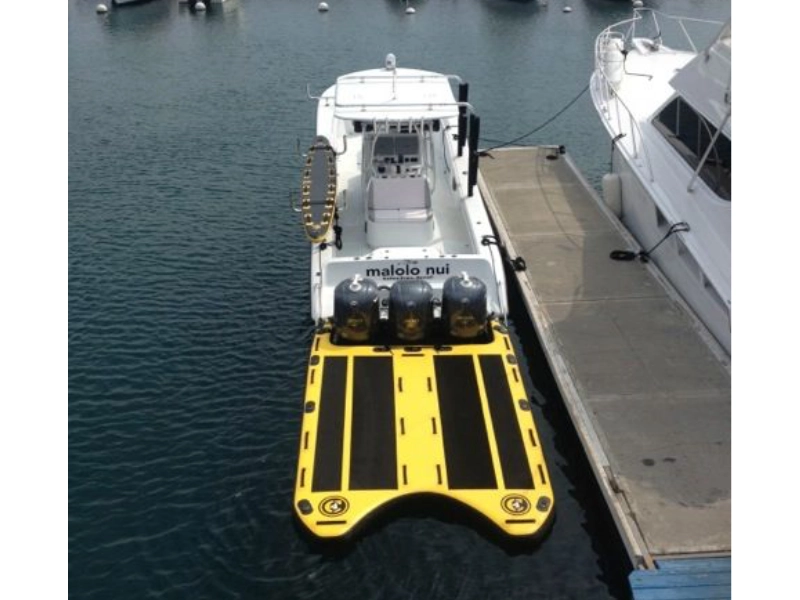 Надувная мобильная палуба для катера/яхты под мотор из AirDeck (надувная палуба)