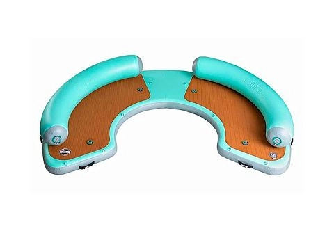 Надувная полукруглая платформа для отдыха на воде, море, озере