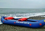 Фотография "ВАТЕРФЛАЙ-2 УСИЛЕННАЯ" - надувная двухместная байдарка с надувным дном с самоотливом для сплава по бурной воде, экспедиций, морю, Рафтинга из ПВХ (PVC) ТаймТриал