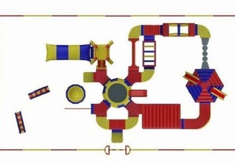Надувной комплекс аквапарк «СуперМарио»