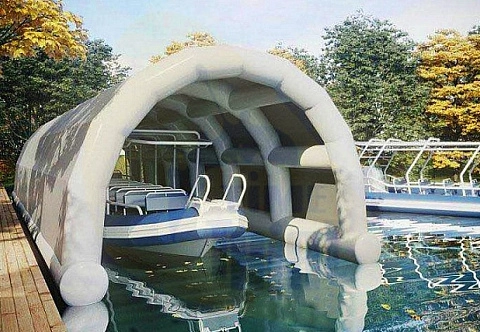 Надувной плавучий ангар для яхты и катера WATERWAYS