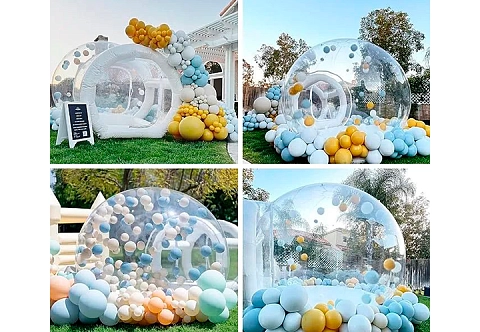 Надувная прозрачная купольная палатка 