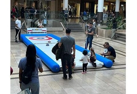 Надувной мобильный каток (поле) для керлинга