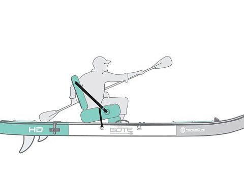 Надувное сиденье с спинкой из AirDeck для доски SUP (сапборд) или платформы