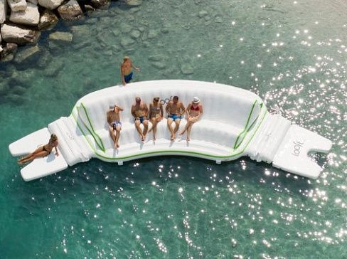 Надувной двусторонний диван для отдыха на воде