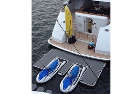 Надувной причал (понтон, пирс, пристань) из AirDeck (воздушная палуба) для гидроцикла, швертбота