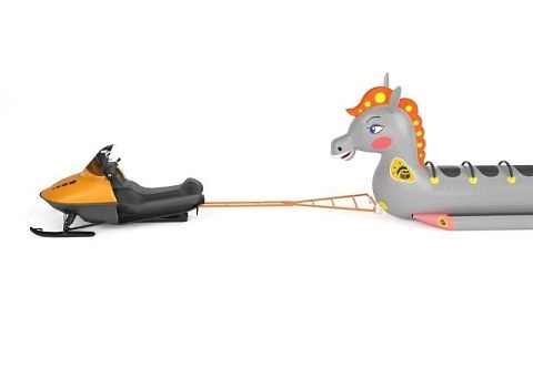 Жесткая сцепка для снегохода, квадроцикла для буксировки банана, санок