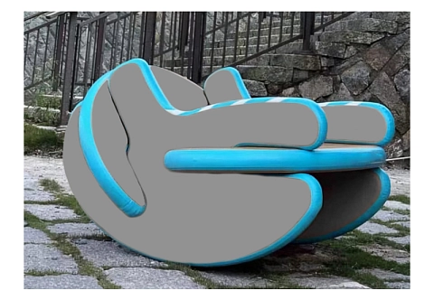 Надувное бескаркасное разборное кресло-качалка из AirDeck Drop Stitch