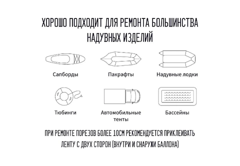 ПВХ ткань (комплект 5 шт А4) на ремкомплект для лодки, байдарки, катамарана, тюбинга, тента