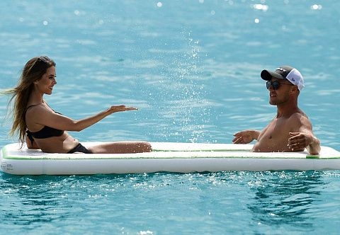 Надувной двухместный бассейн для открытой воды с сиденьями