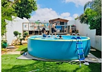 Фотография Круглый надувной бассейн IPOOLGO для отдыха из  из AirDeck Drop Stitch из ткань AIRDECK ПВХ (DROP STITCH PVC) ткань AIRDECK ТПУ (DROP STITCH TPU) ТаймТриал