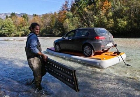 Плавучая надувная платформа (док) из AirDeck для авто, другой техники